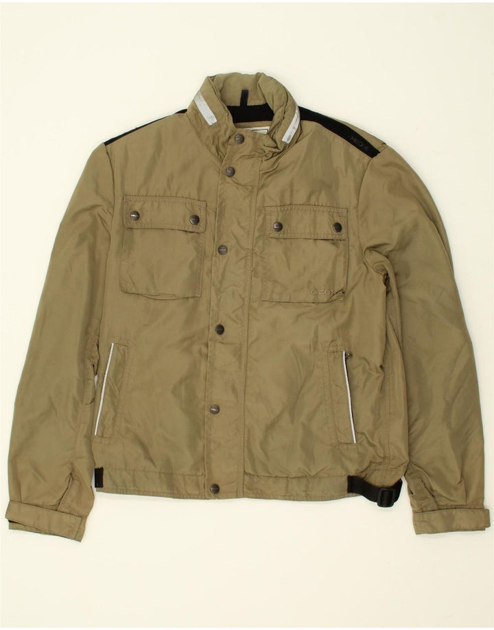 GEOX Mens Loose Fit Utility Jacket IT 46 Small Khaki Polyamide Vintage Geox and Second-Hand Geox from Messina Hembry 