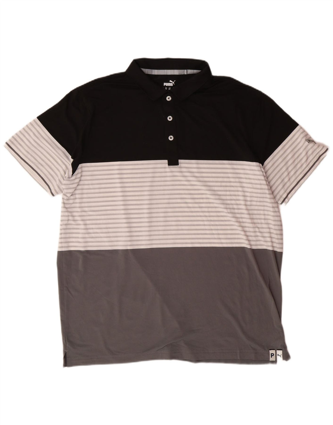 PUMA Poloshirt til mænd 2XL Grå Colourblock
