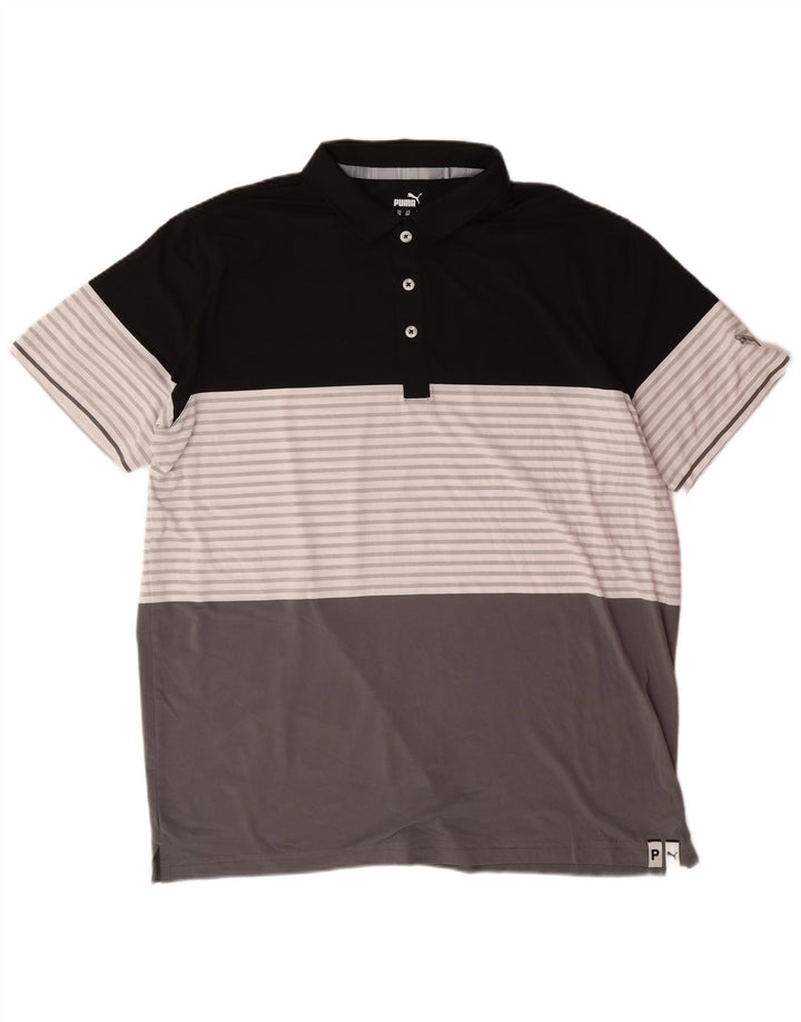 PUMA Poloshirt til mænd 2XL Grå Colourblock