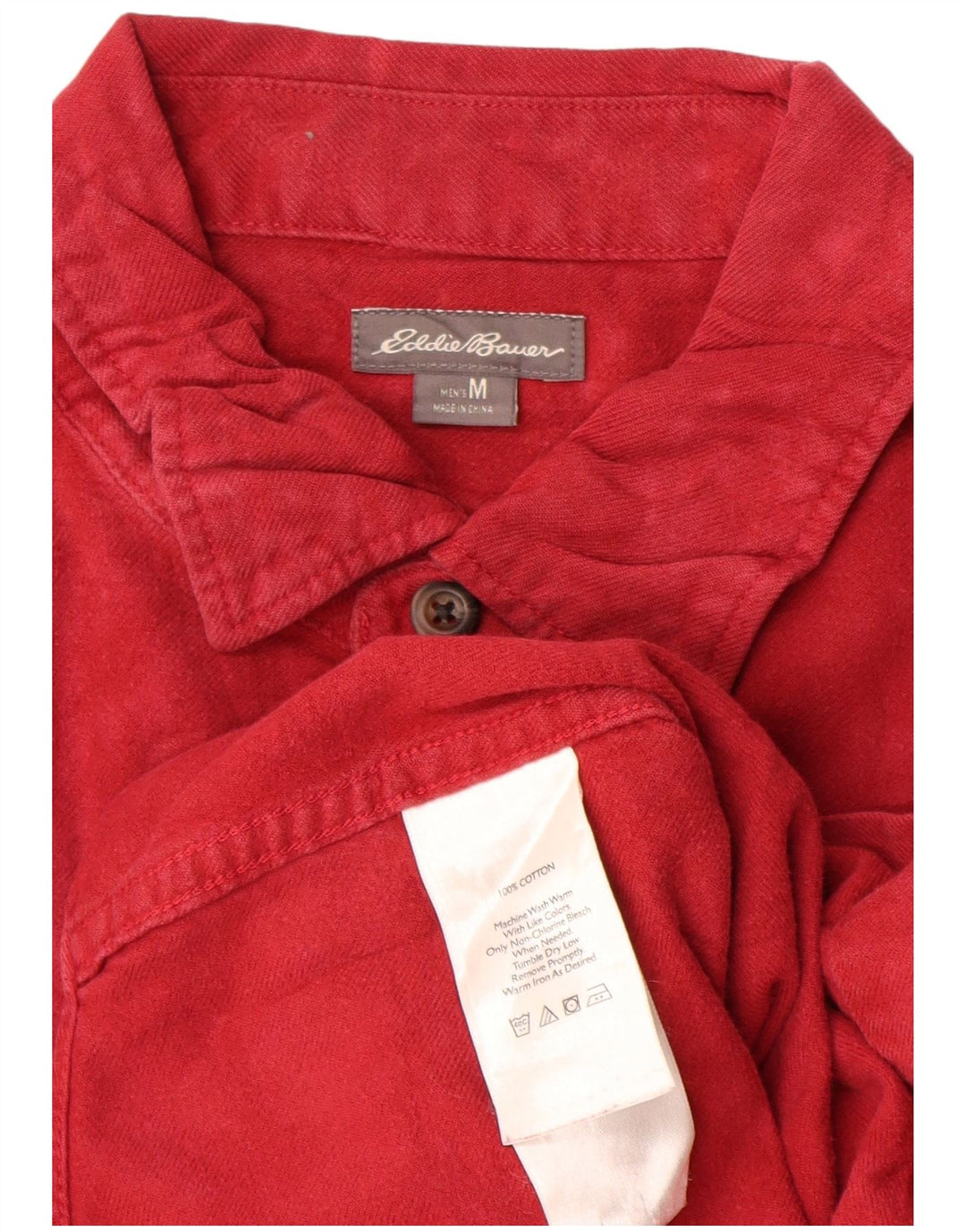 Eddie Bauer Herre Flanelskjorte Medium Rød Bomuld