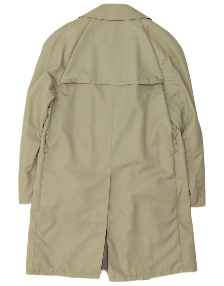 Vintage dobbeltradet trenchcoat til mænd IT 46 Small Khaki