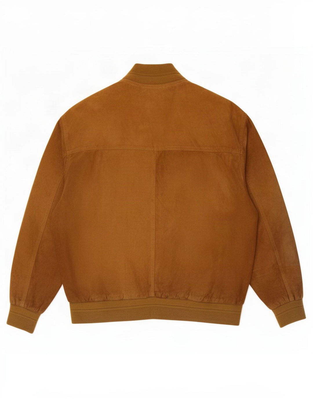 Vintage herre ruskind bomberjakke IT 52 XL beige læder