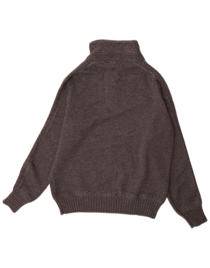 Trussardi Herre Zip Neck Jumper Sweater XL Grå Uld