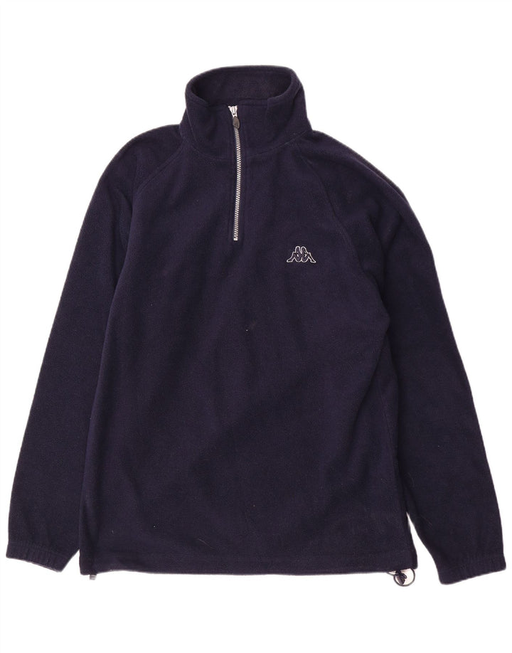 Kappa herre lynlås hals fleece jumper lille marineblå polyester