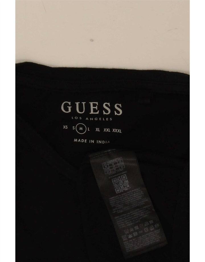 Guess Herre T-Shirt Top Medium Sort Bomuld