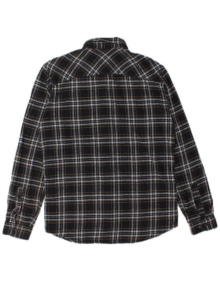 Jack & Jones herre flannelskjorte medium sort ternet bomuld