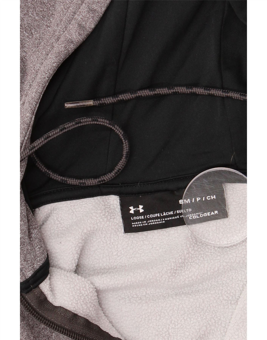 Under Armour Herre Cold Gear Grafisk hættetrøje med lynlås, lille grå