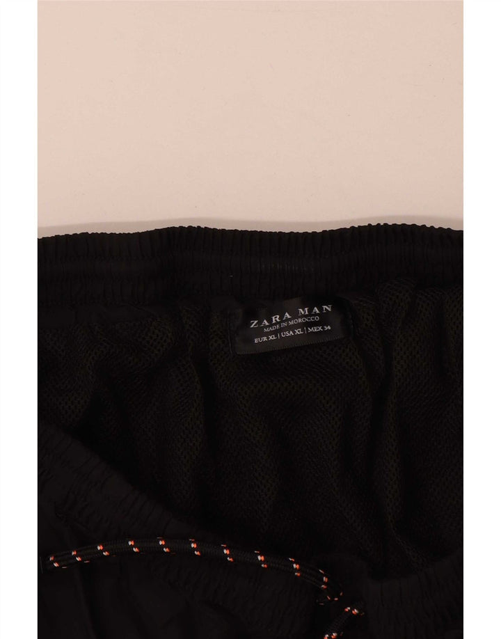 Zara Herre Sportshorts XL Sort Polyester