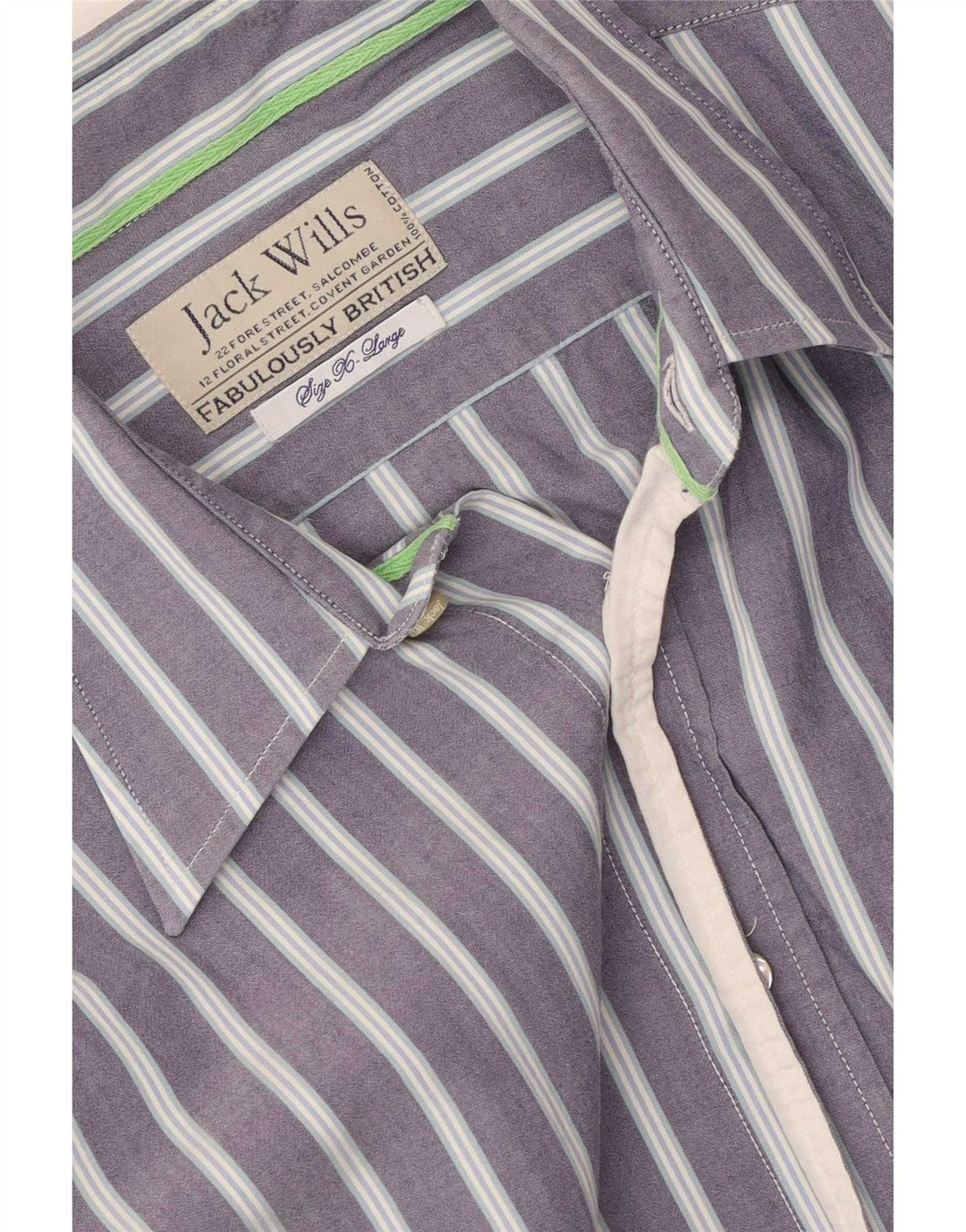 Jack Wills herreskjorte XL blå stribet bomuld