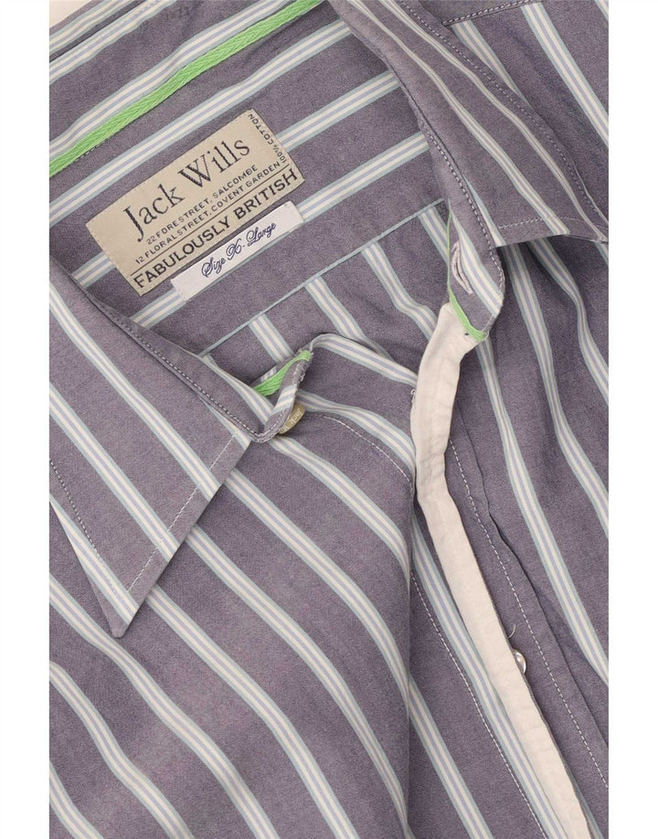 Jack Wills herreskjorte XL blå stribet bomuld