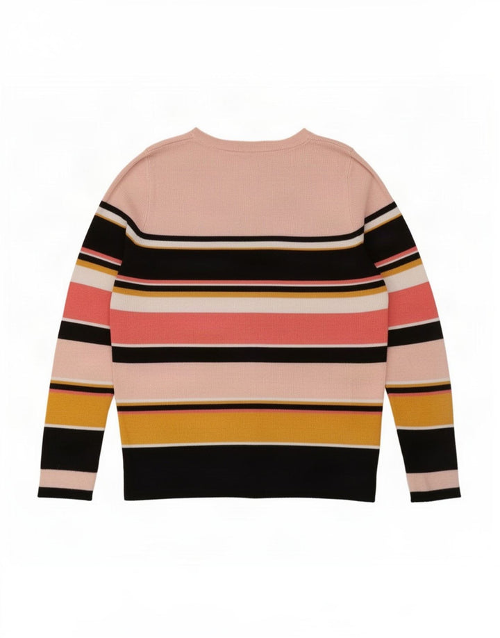 Oasis Dame Boat Neck Jumper Sweater UK 12 Medium Flerfarvet Stribet