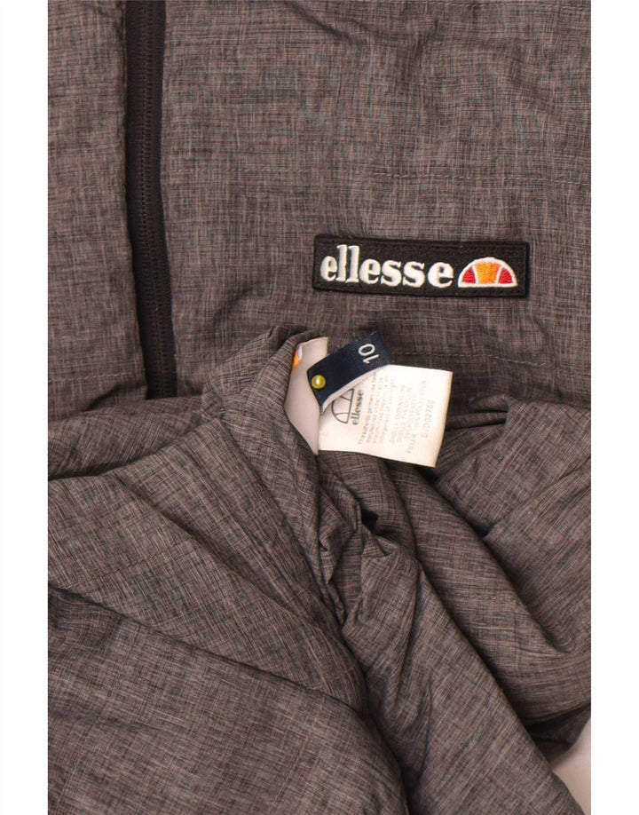 Ellesse Dame Hætte Vendbar Polstret Jakke UK 10 Lille Grå Nylon