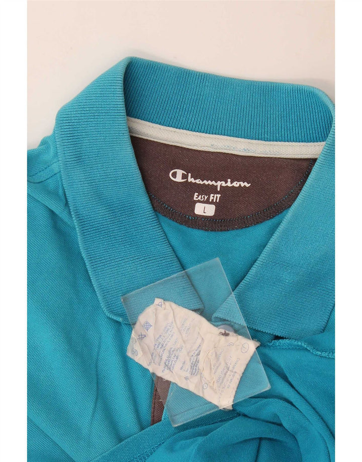 Champion Herre Easy Fit Polo Shirt Stor Blå Bomuld