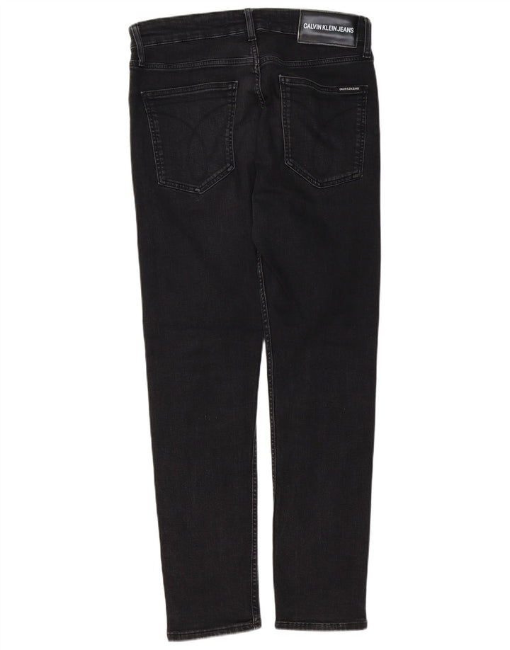 Calvin Klein Herre Slim Jeans W32 L30 Sort Bomuld