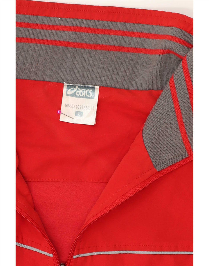 Asics Træningsdragt til mænd Top jakke Stor Rød Colourblock Polyester