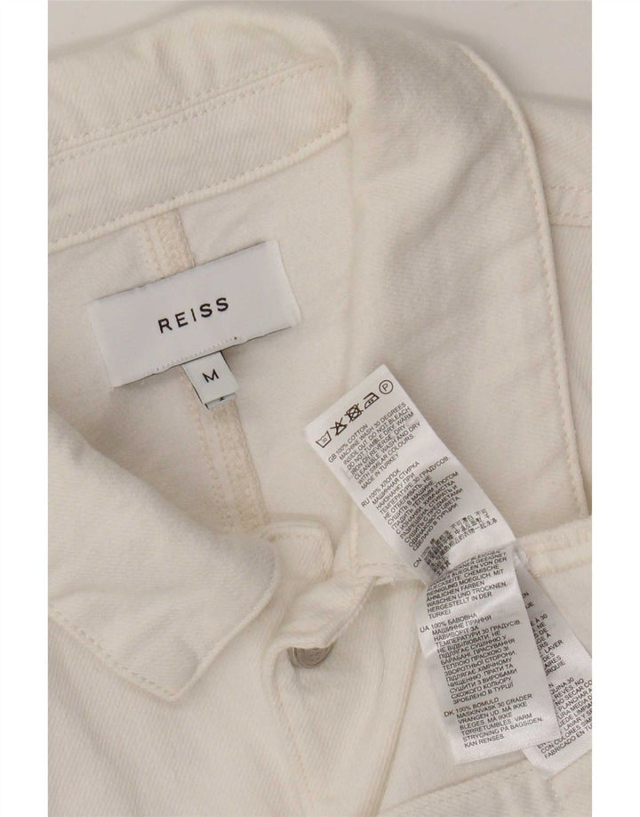 Reiss Herre denimjakke UK 38 Medium White Bomuld