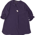 M&Co Dame 3/4 ærmer oversized teltkjole UK 16 Large Navy Blue Polyester