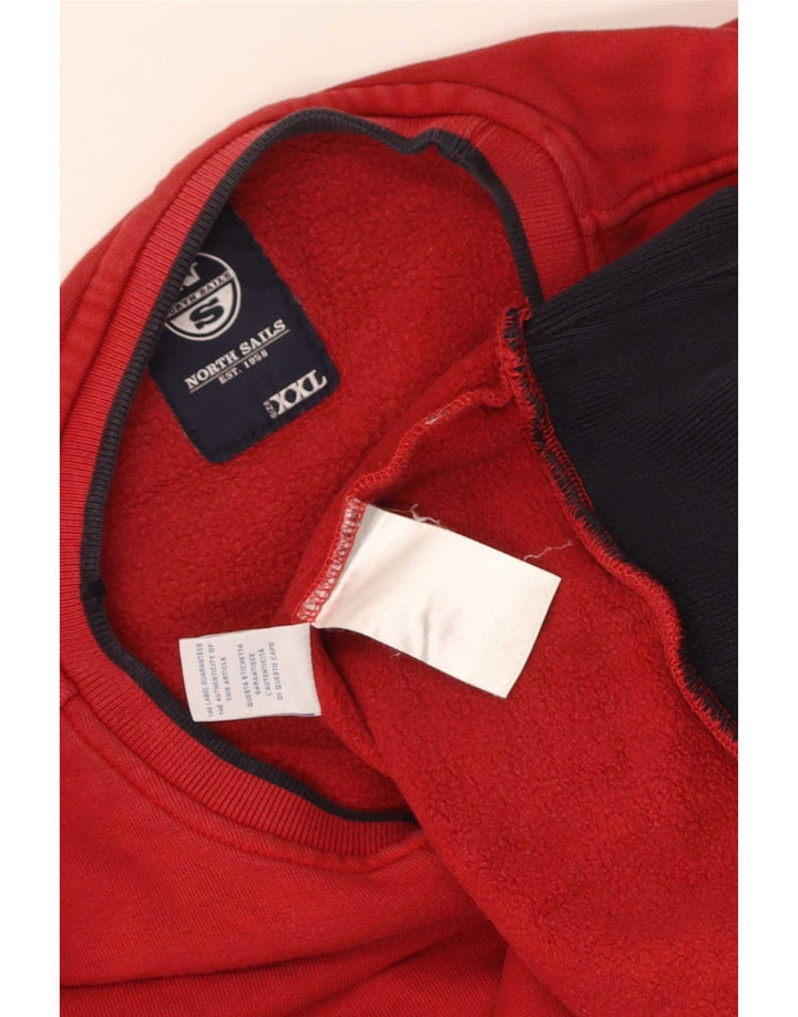 North Sails Herre Sweatshirt Jumper 2XL Rød Bomuld