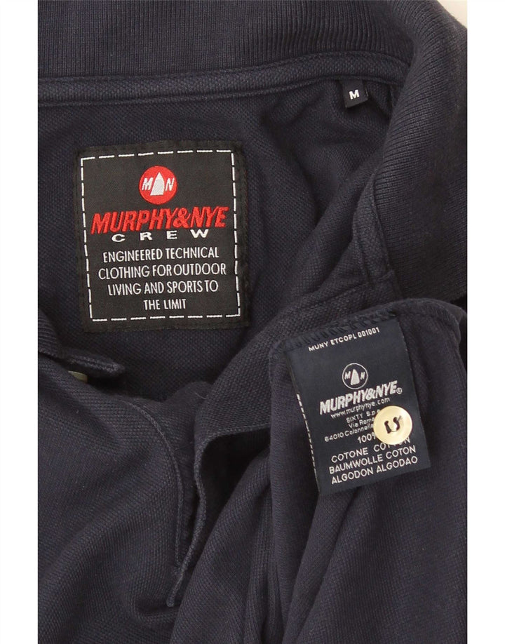 Murphy & Nye Herre grafisk poloshirt Medium marineblå bomuld