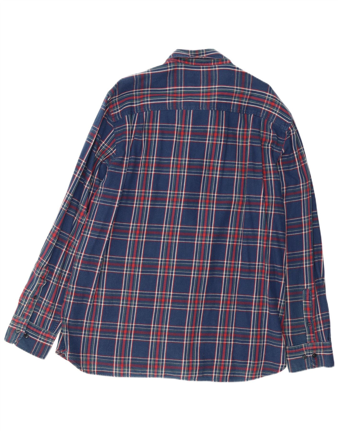 MARLBORO CLASSICS Flanelskjorte til mænd 3XL Navyblå Plaid Bomuld