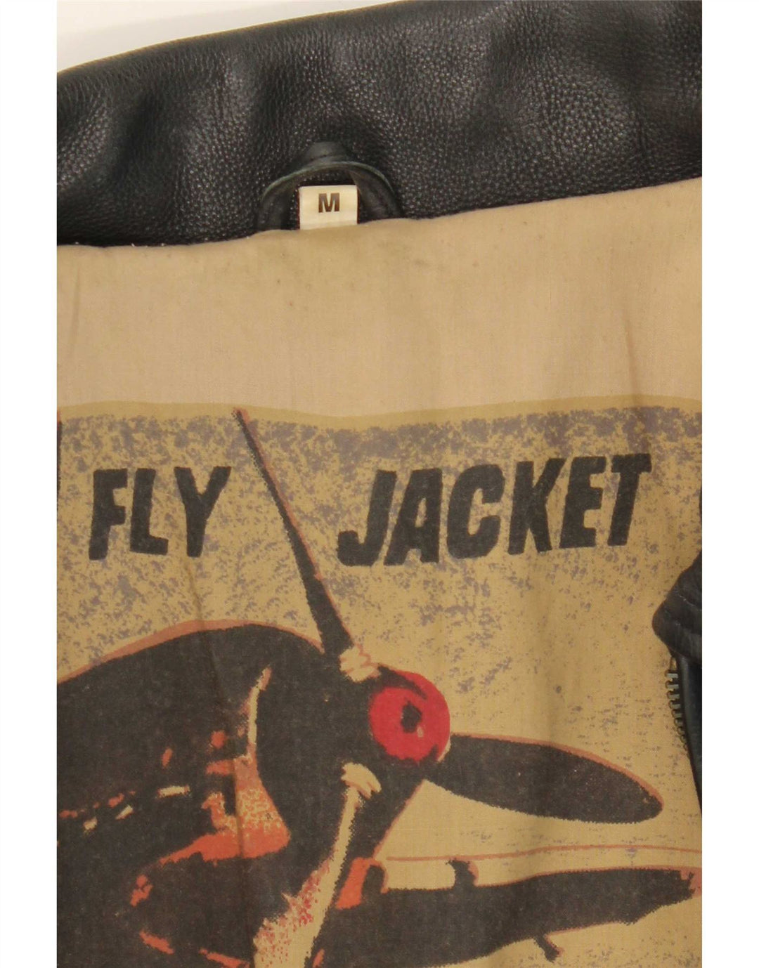Fly Dame Læderjakke UK 14 Medium Sort Læder