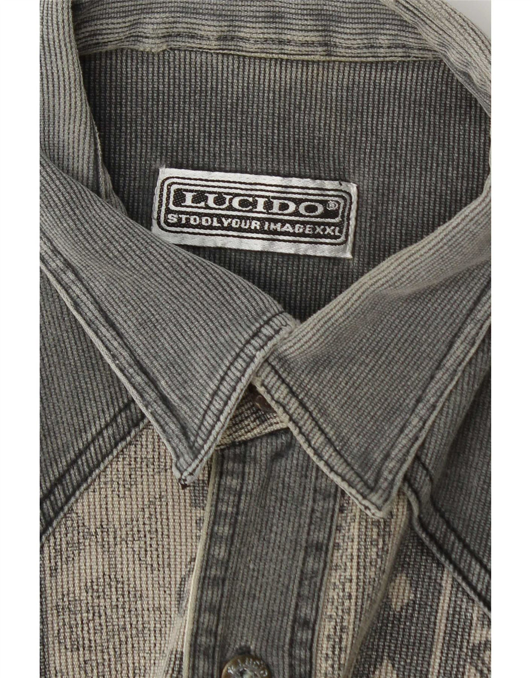 Vintage herreskjorte stor gråstribet