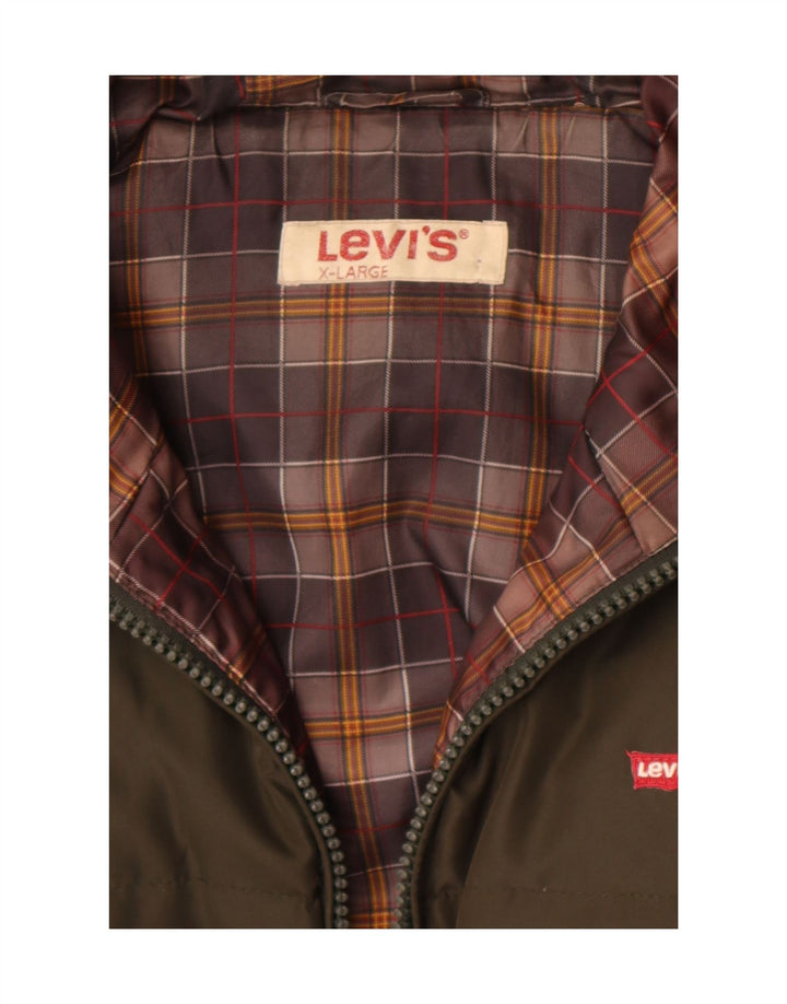 Levi's Herre hættepolstret jakke UK 42 XL Khaki