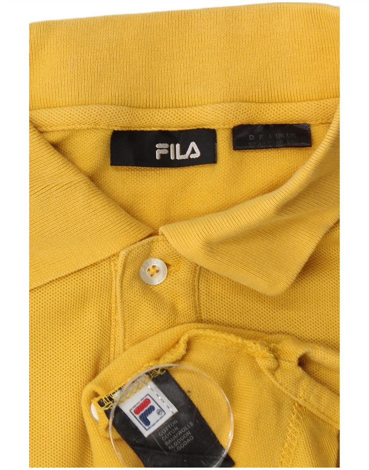 FILA Poloshirt til mænd Medium gul bomuld