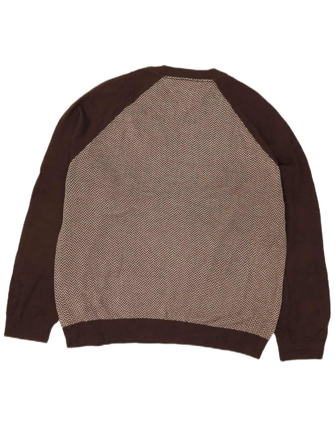 Tommy Hilfiger Herre Crew Neck Jumper Sweater Stor brun sildebensbomuld