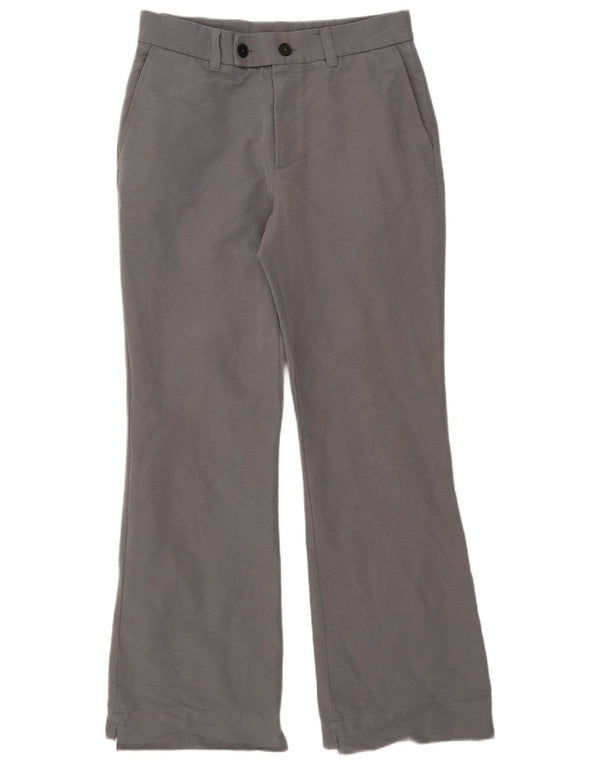 Zara Herre Bootcut Suit Bukser EU 42 Large W32 L33 Grå Bomuld