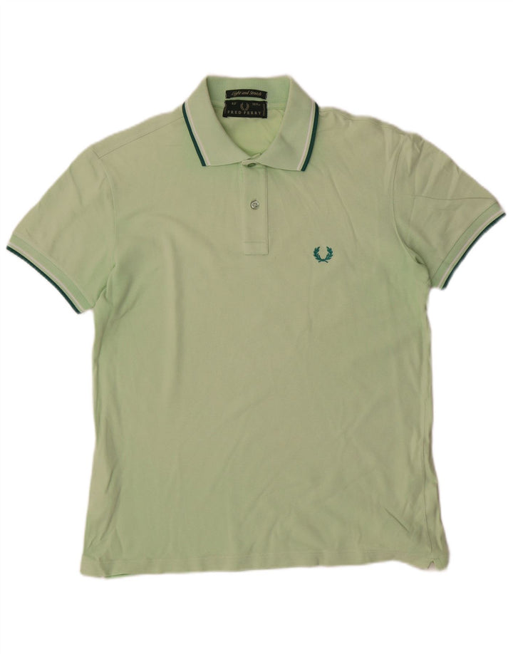 Fred Perry Herre lys og stræk poloshirt mellemgrøn bomuld