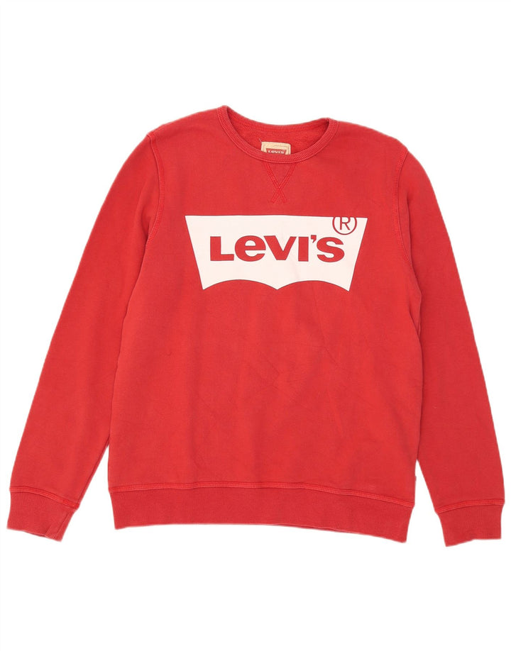 Levi's Boys Grafisk Sweatshirt Jumper 15-16 år Rød Bomuld