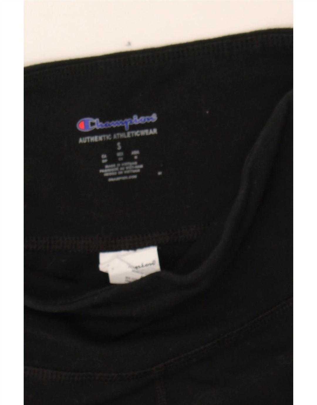 CHAMPION Womens Graphic Leggings UK 10 Small  Black Cotton Vintage Champion and Second-Hand Champion from Messina Hembry 