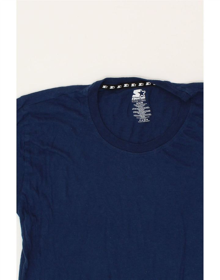 STARTER Mens T-Shirt Top Medium Navy Blue Cotton Vintage Starter and Second-Hand Starter from Messina Hembry 