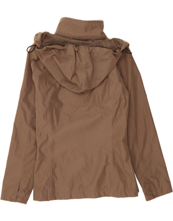 JACK MURPHY Womens Hooded Windbreaker Jacket UK 12 Medium Brown Polyester Vintage Jack Murphy and Second-Hand Jack Murphy from Messina Hembry 