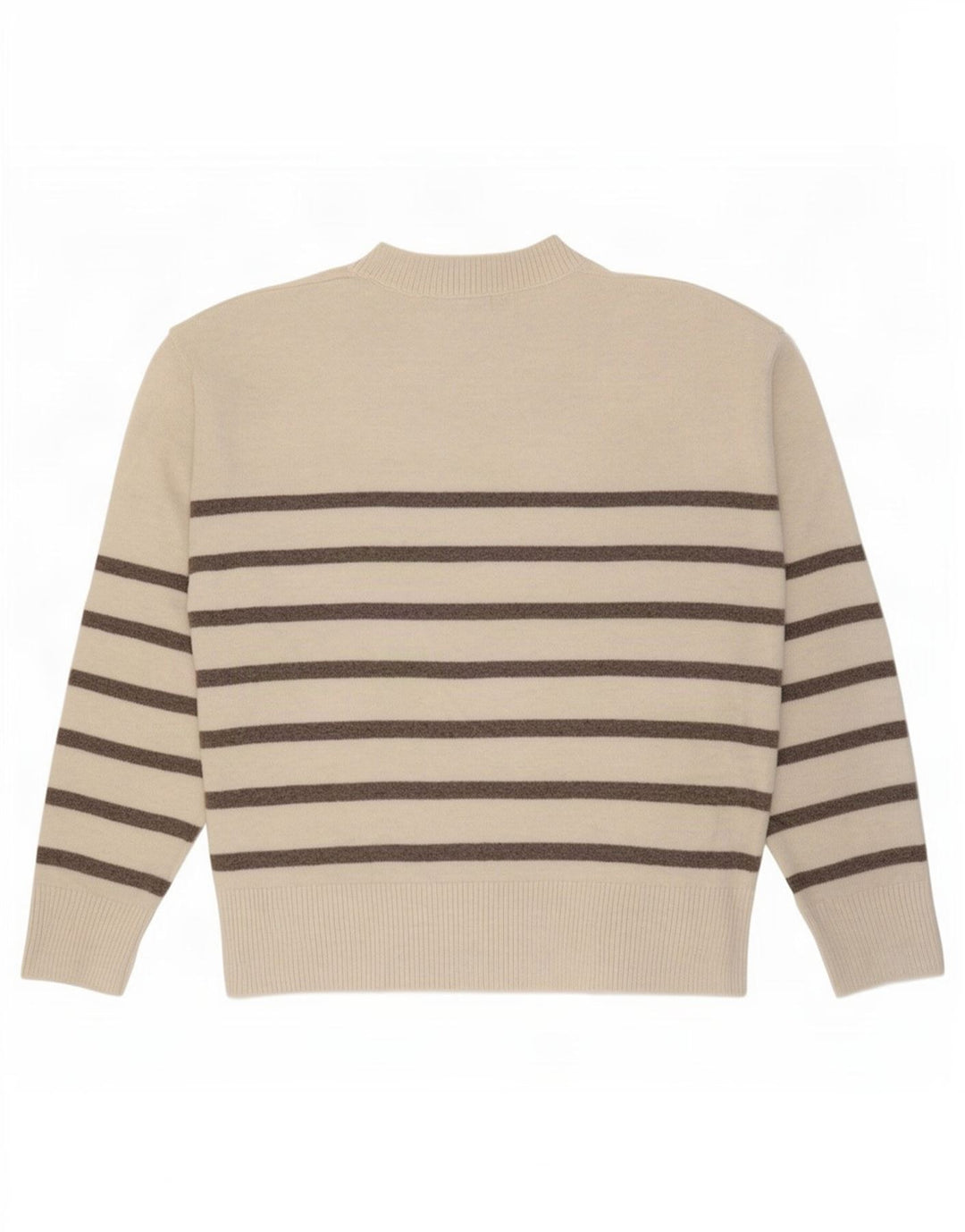Marks & Spencer Dame V-hals sweater UK 10 Small Off White Stribet