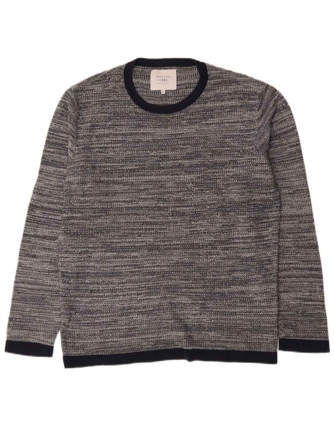 Jack & Jones Herre trøjetrøje med rund hals mellemgrå Flecked Bomuld