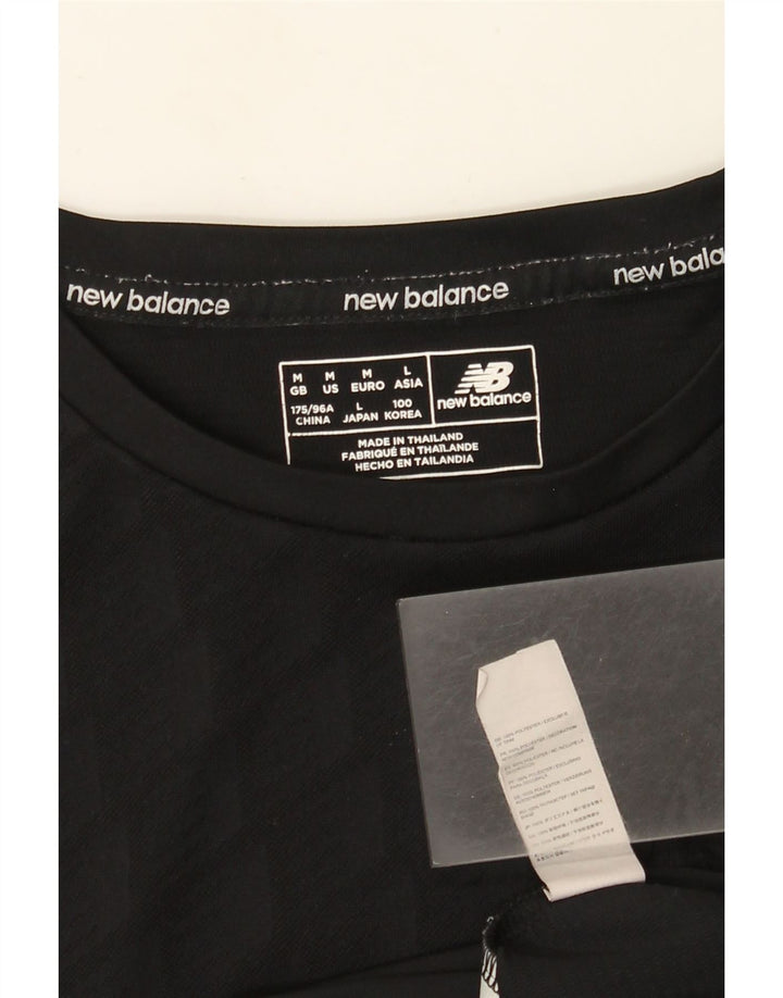 New Balance Herre grafisk T-shirt Top Medium Sort Polyester