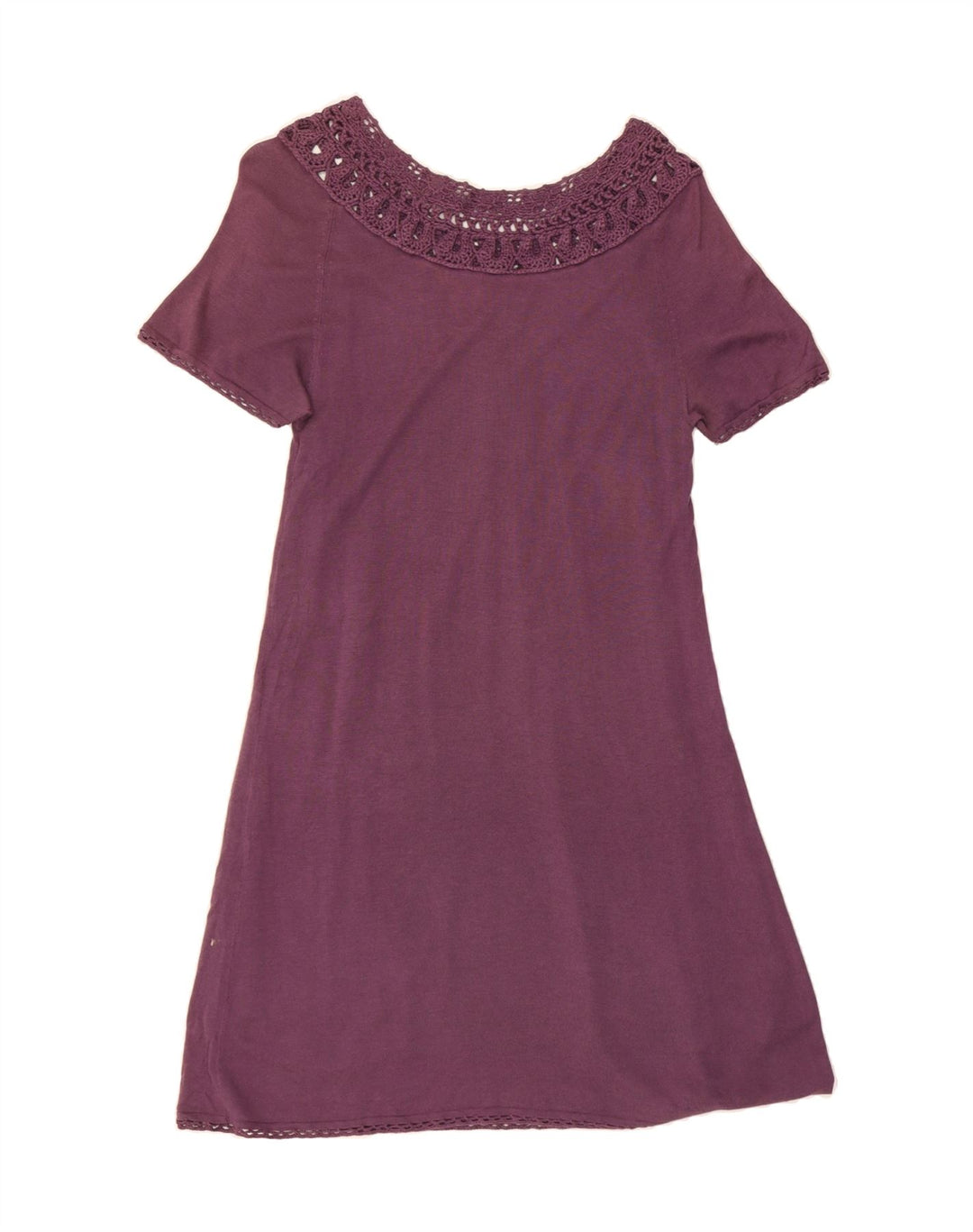 MASSIMO DUTTI Womens Basic Dress UK 14 Large Burgundy Viscose Vintage Massimo Dutti and Second-Hand Massimo Dutti from Messina Hembry 