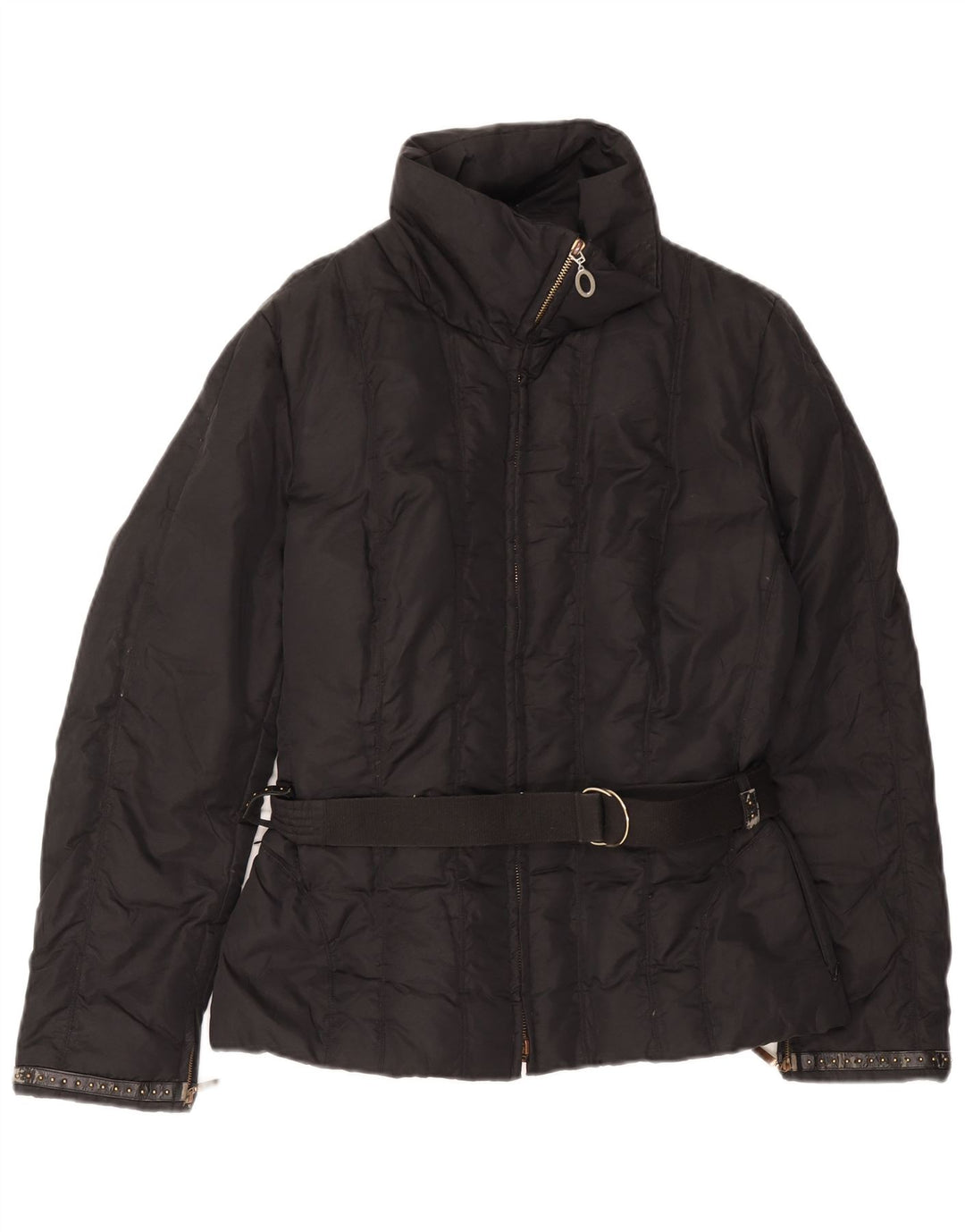 Trussardi Polstret Damejakke IT 48 XL Sort Polyamid