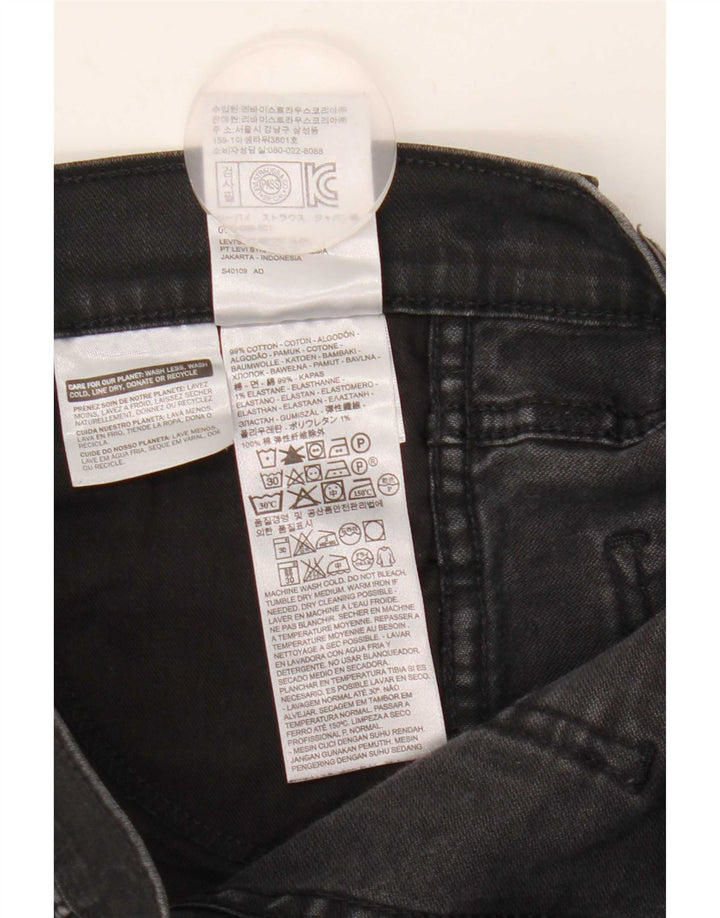 Levi's Slim Jeans til kvinder W30 L29 sort bomuld