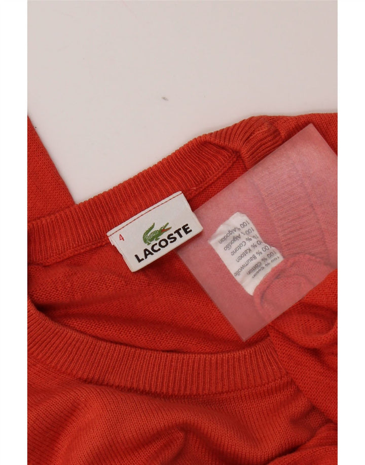 Lacoste Herre trøjetrøje med rund hals str. 4 Medium Orange Bomuld