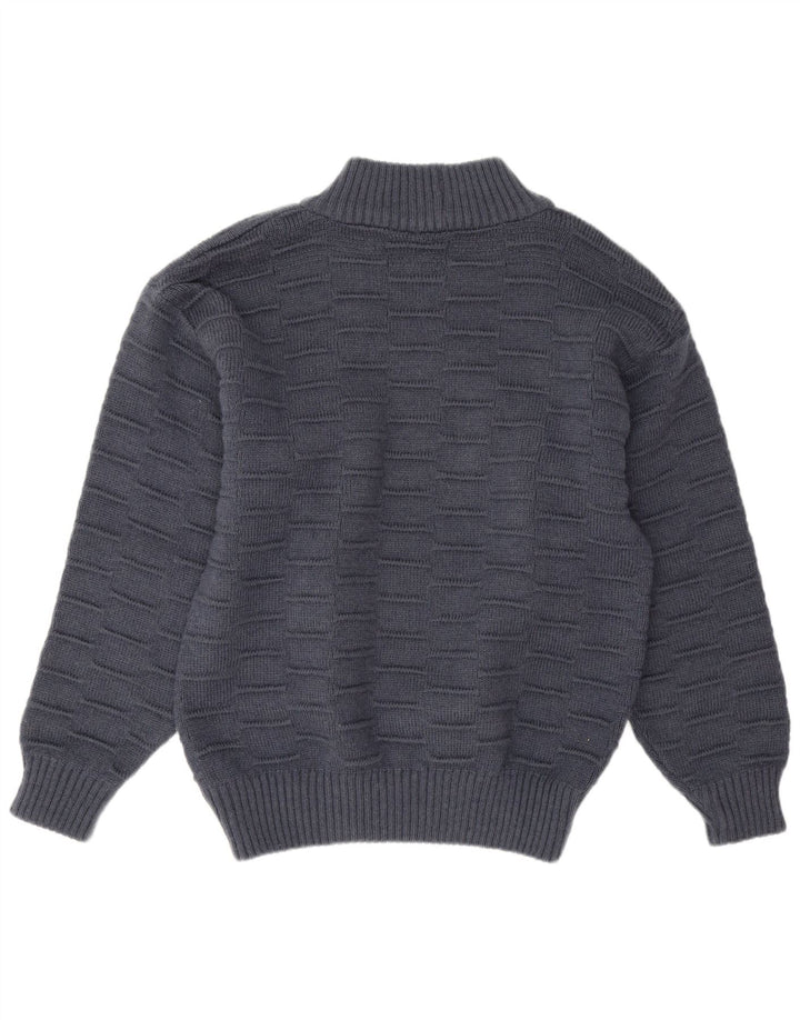 Vintage Herre Turtle Neck Jumper Sweater XL Navy Blue