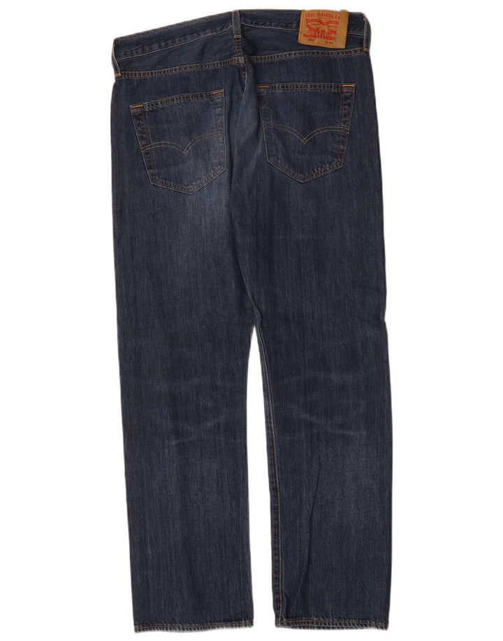 Levi's Herre 501 Straight Jeans W33 L30 Blå Bomuld