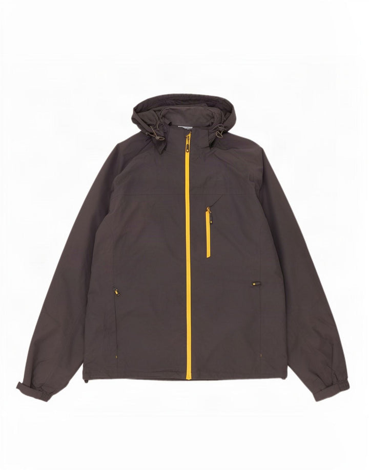 Mountain Warehouse Herre Hooded Windbreaker Jacket UK 42 XL Grå Polyester