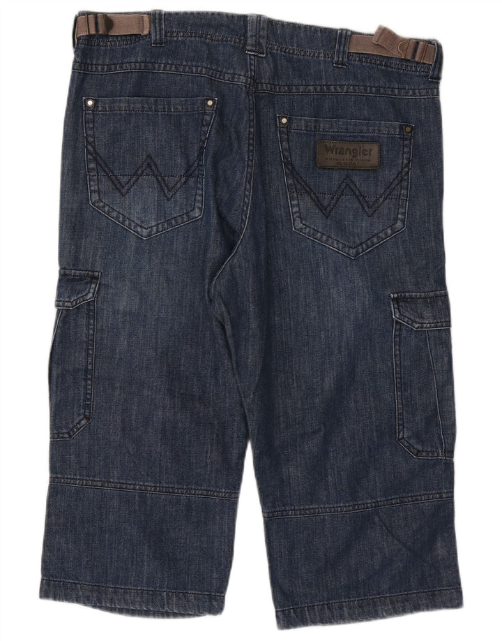 Wrangler Herre Cargo Denim Shorts W36 Stor Blå Bomuld