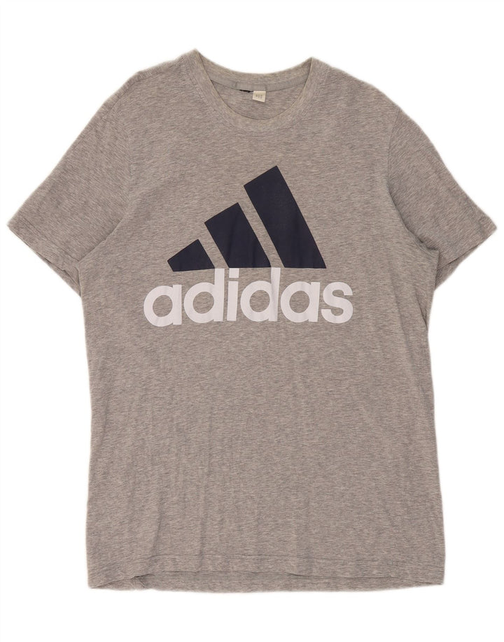 ADIDAS Grafisk T-shirt til mænd, stor grå