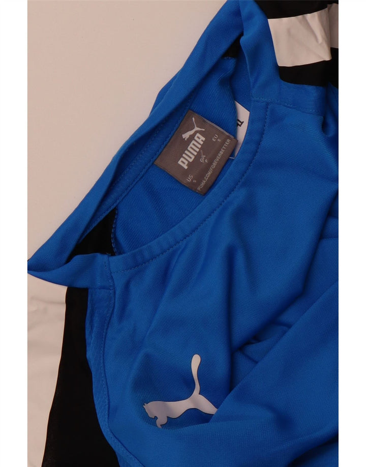 Puma Herre Top Langærmet Lille Blå Colourblock Polyester