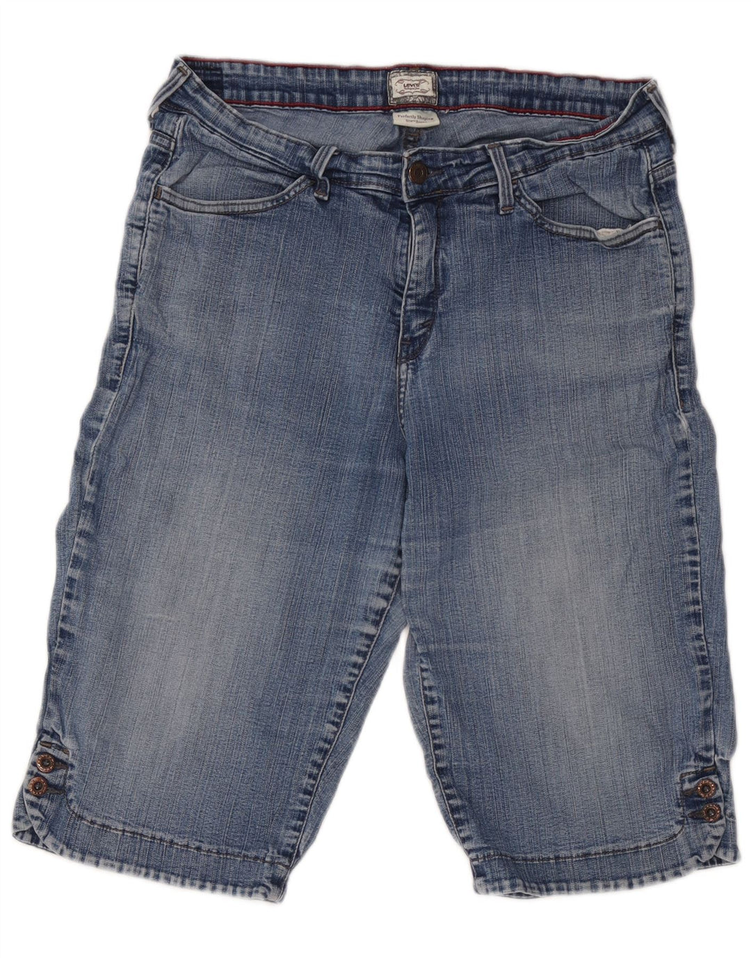 Levi's Womens 512 Denim Slim Bermuda Shorts W34 Large Blue