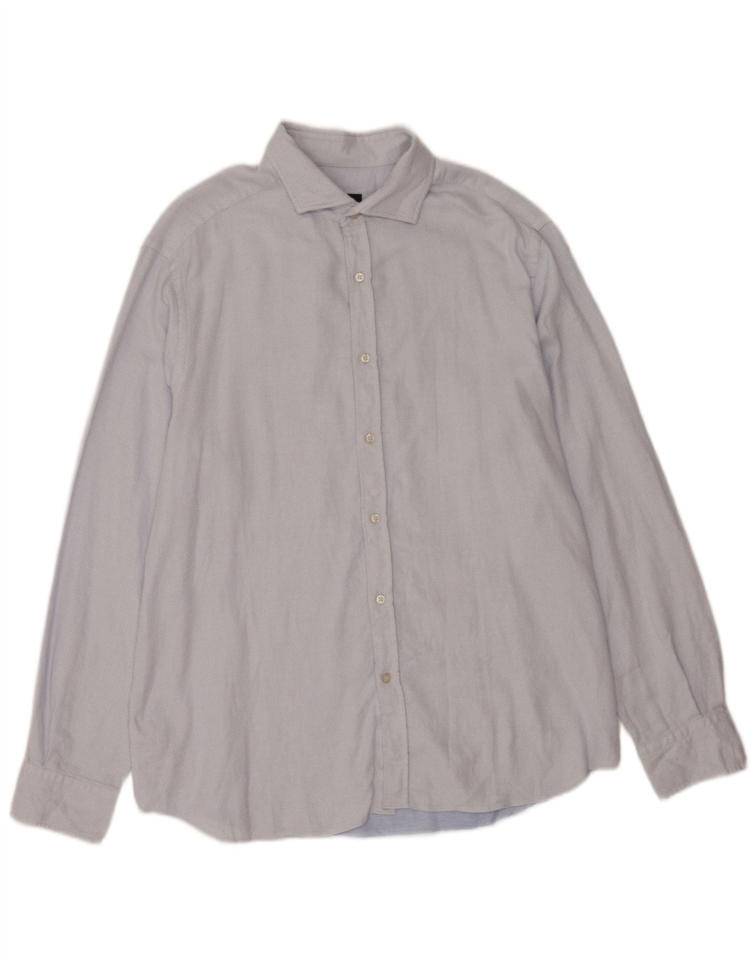 Massimo Dutti Herreskjorte 2XL Blå Plettet Bomuld